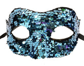 Nessiworld Blue Color Sequined Sequin Party Mask Prom Venetian